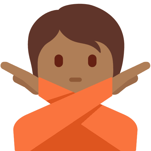 Person Gesturing No Medium Dark Skin Tone
