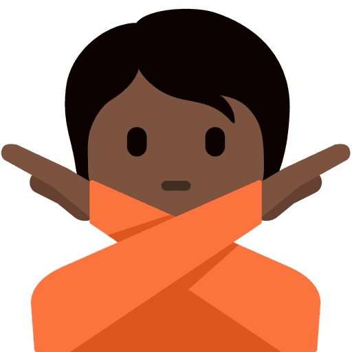 Person Gesturing No Dark Skin Tone