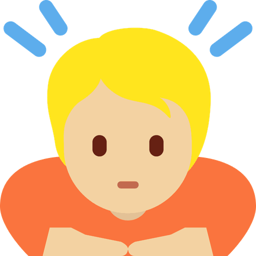 Person Bowing Medium Light Skin Tone