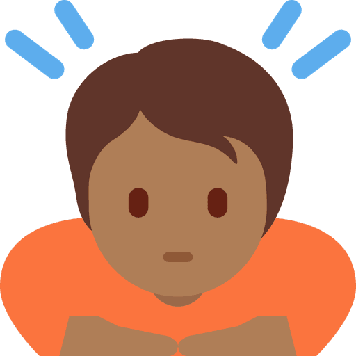 Person Bowing Medium Dark Skin Tone