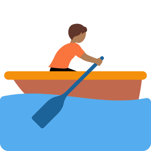 Person Rowing Boat Medium Dark Skin Tone