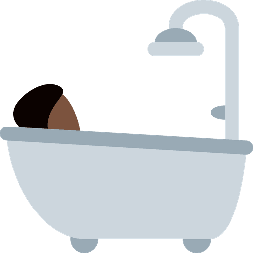 Person Taking Bath Dark Skin Tone