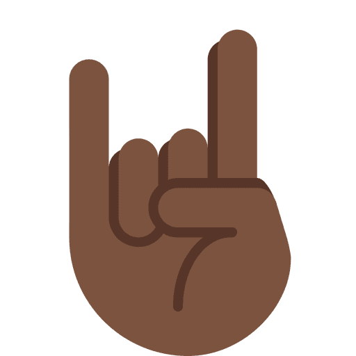 Sign Of The Horns Dark Skin Tone