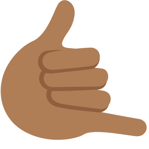 Call Me Hand Medium Dark Skin Tone