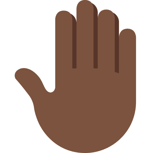 Raised Back Of Hand Dark Skin Tone