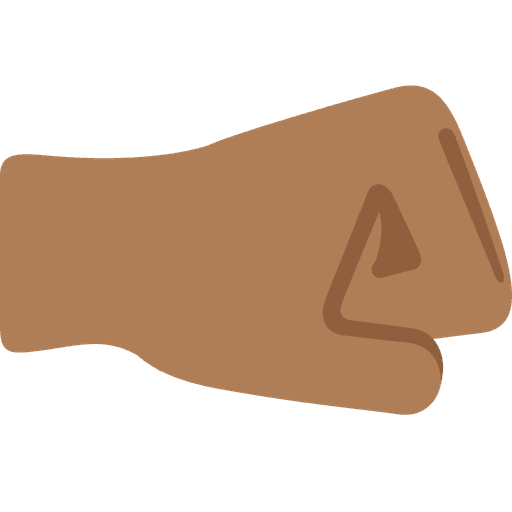 Right Facing Fist Medium Dark Skin Tone