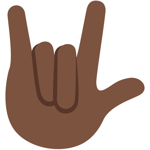 Love You Gesture Dark Skin Tone