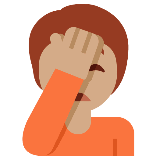 Person Facepalming Medium Skin Tone