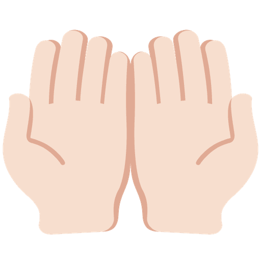 Palms Up Together Light Skin Tone