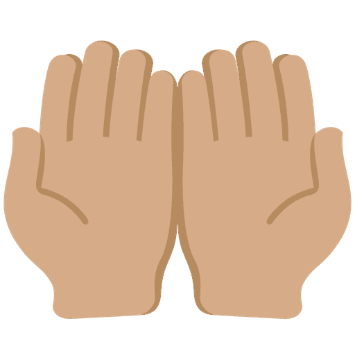 Palms Up Together Medium Skin Tone