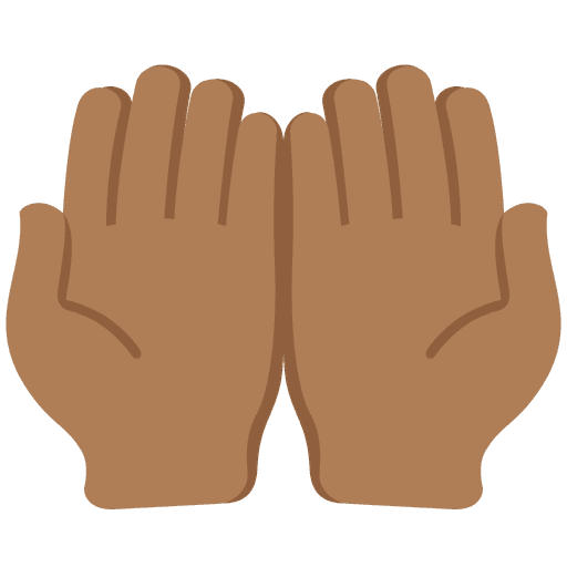 Palms Up Together Medium Dark Skin Tone