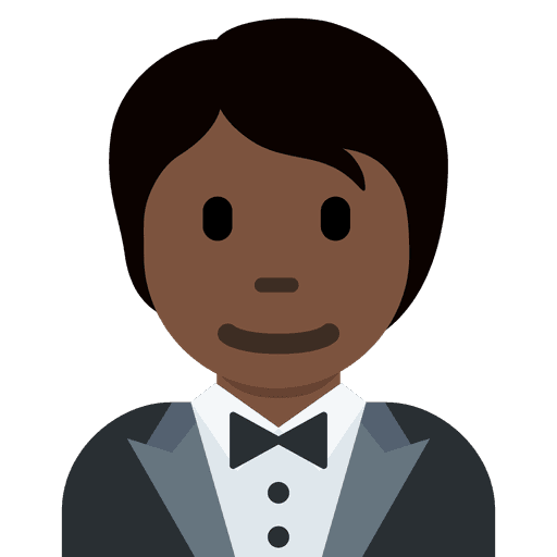 Person In Tuxedo Dark Skin Tone