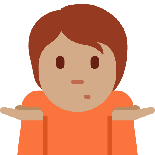 Person Shrugging Medium Skin Tone