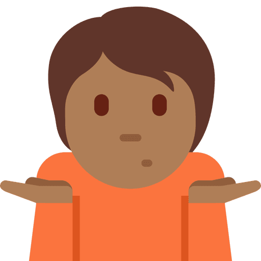 Person Shrugging Medium Dark Skin Tone