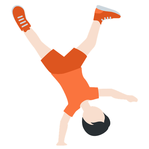 Person Cartwheeling Light Skin Tone