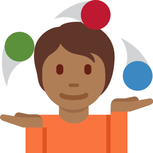 Person Juggling Medium Dark Skin Tone
