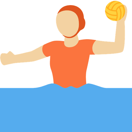 Person Playing Water Polo Medium Light Skin Tone