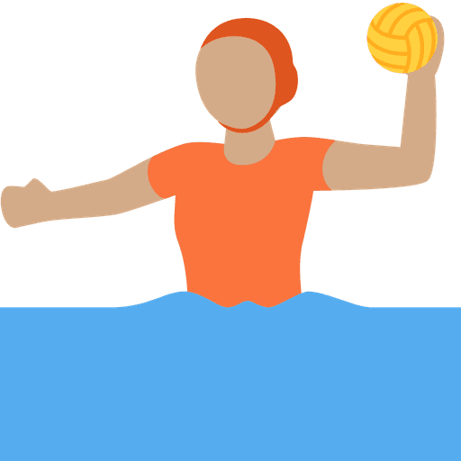 Person Playing Water Polo Medium Skin Tone