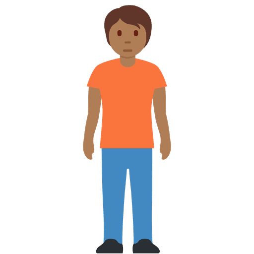 Person Standing Medium Dark Skin Tone