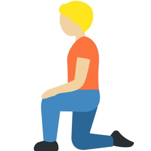 Person Kneeling Medium Light Skin Tone
