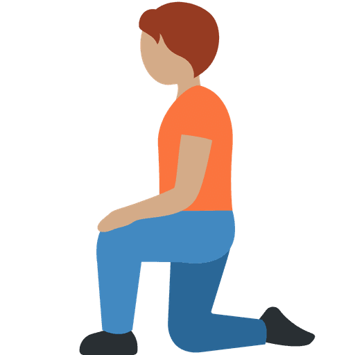Person Kneeling Medium Skin Tone