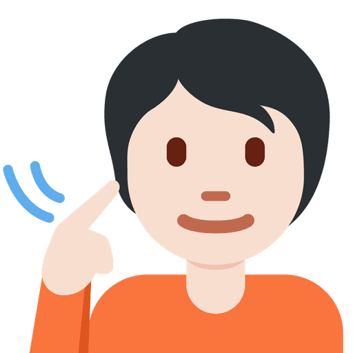 Deaf Person Light Skin Tone