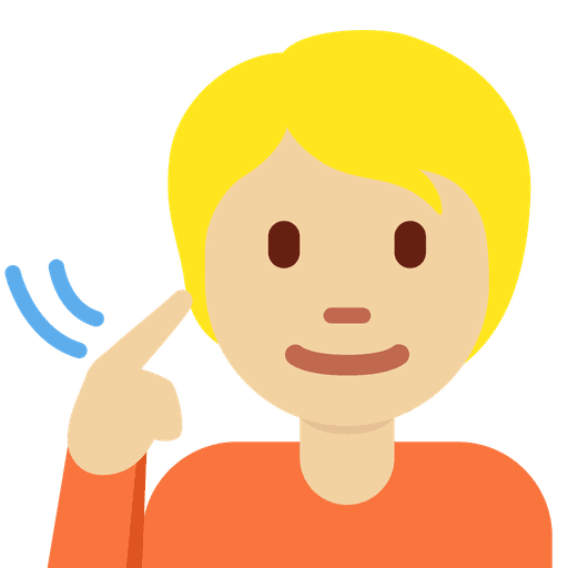 Deaf Person Medium Light Skin Tone