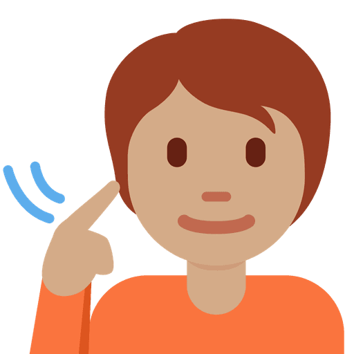 Deaf Person Medium Skin Tone