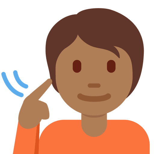 Deaf Person Medium Dark Skin Tone