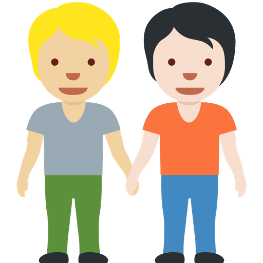 People Holding Hands Medium Light Skin Tone Light Skin Tone