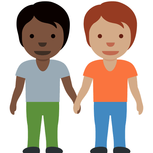 People Holding Hands Dark Skin Tone Medium Skin Tone