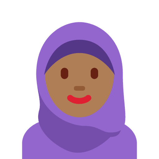 Woman With Headscarf Medium Dark Skin Tone