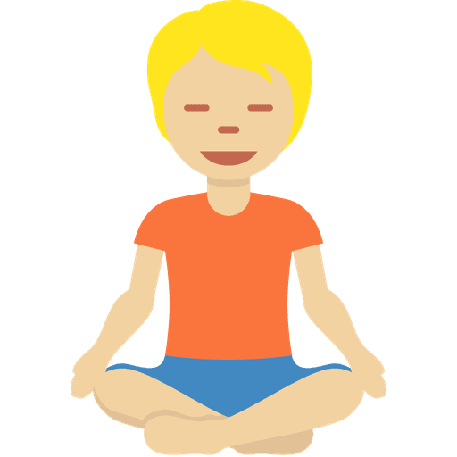 Person In Lotus Position Medium Light Skin Tone
