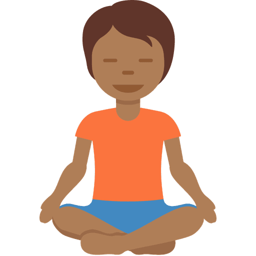 Person In Lotus Position Medium Dark Skin Tone
