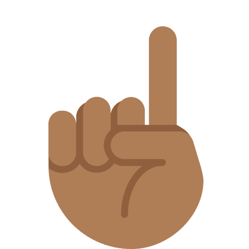 Index Pointing Up Medium Dark Skin Tone