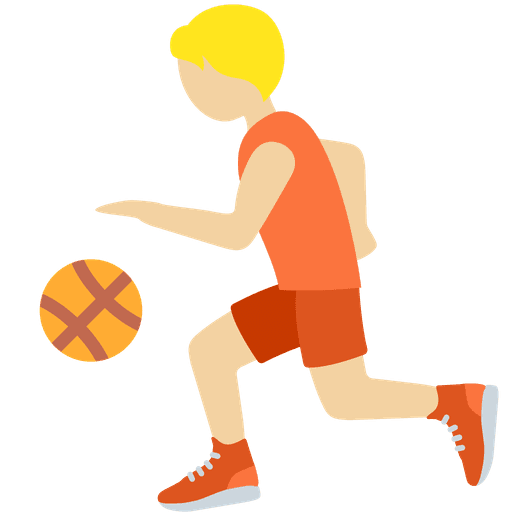 Person Bouncing Ball Medium Light Skin Tone