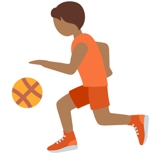 Person Bouncing Ball Medium Dark Skin Tone