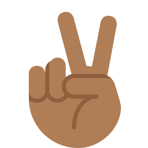 Victory Hand Medium Dark Skin Tone