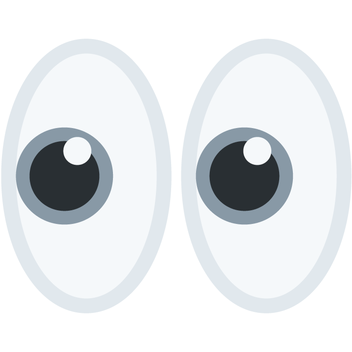 unicode u+1f440, eyes emoji png