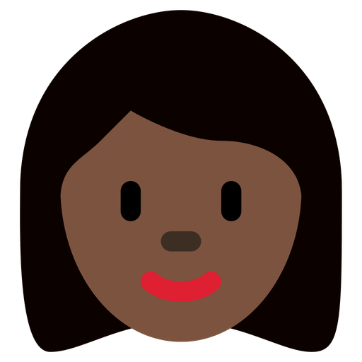Woman Dark Skin Tone Emoji - Download PNG and Copy | Emojien