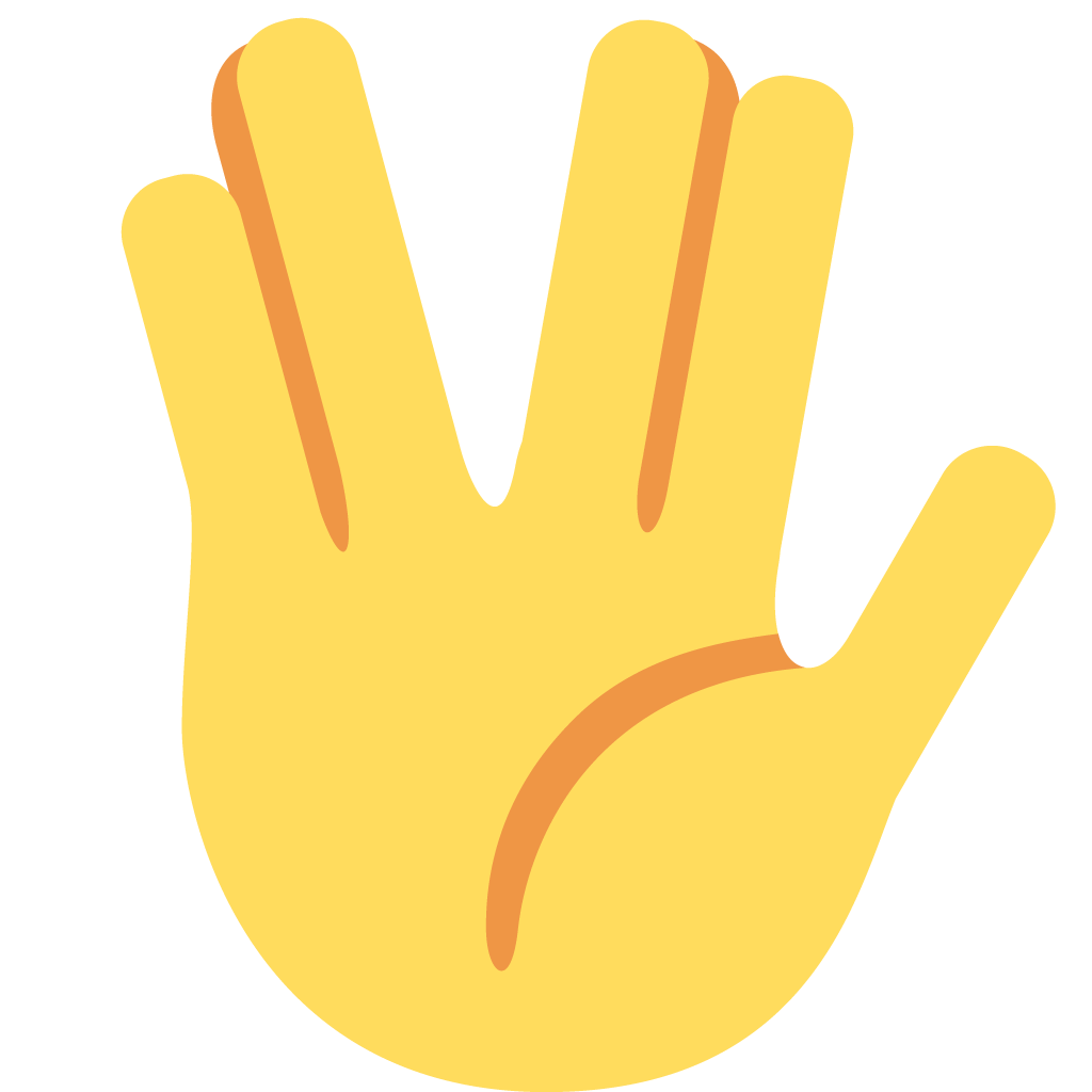 unicode u+1f596, Finger Emojis png