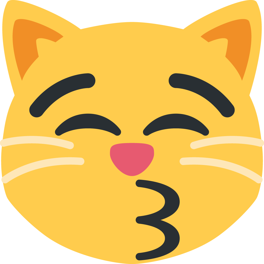 unicode u+1f63d, Cat Emojis png