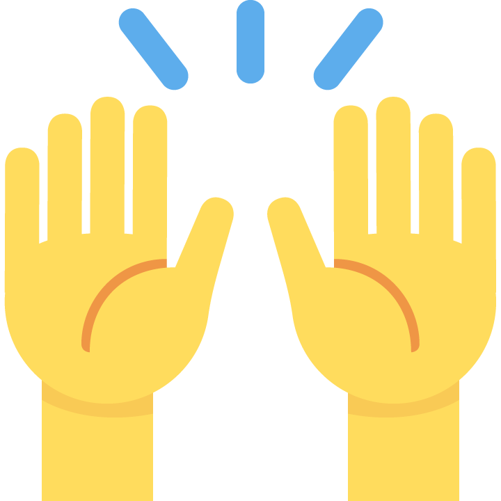 unicode u+1f64c, Raising Hands emoji png