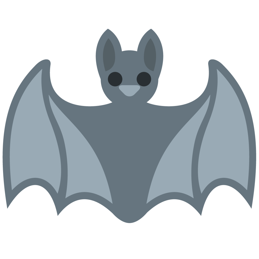 unicode u+1f987, Bat emoji png