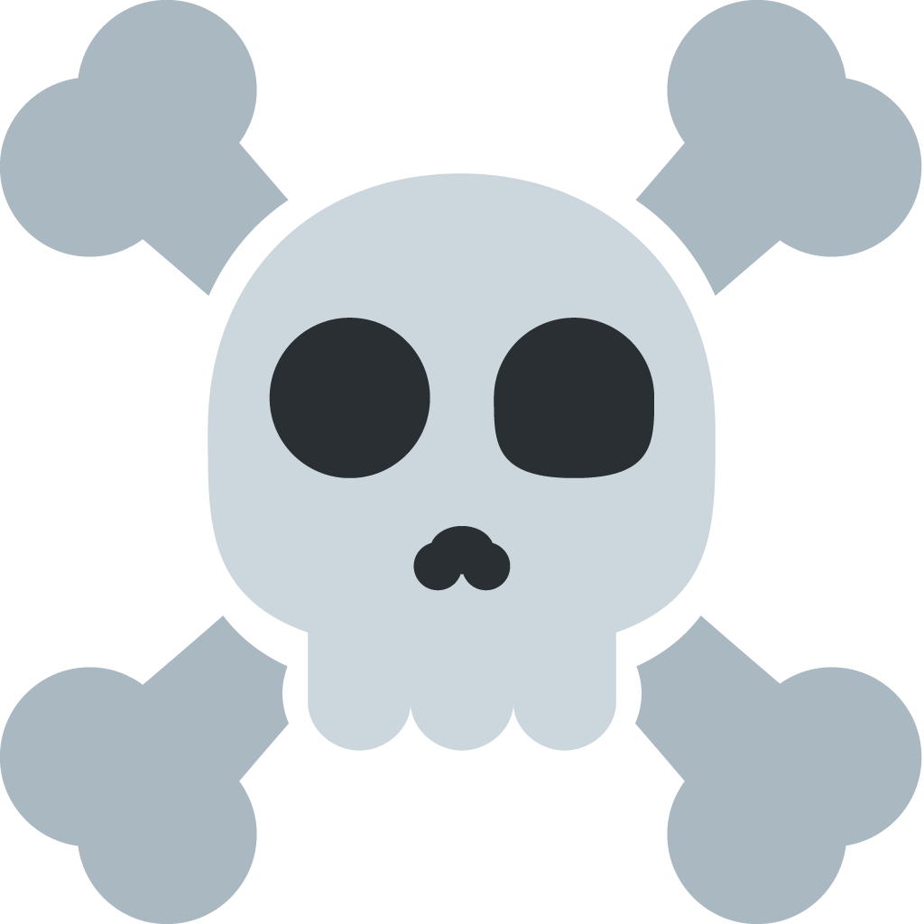 unicode u+2620, Skeleton emoji png